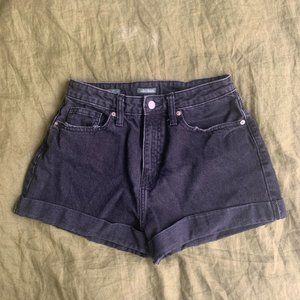 Black Jean Shorts